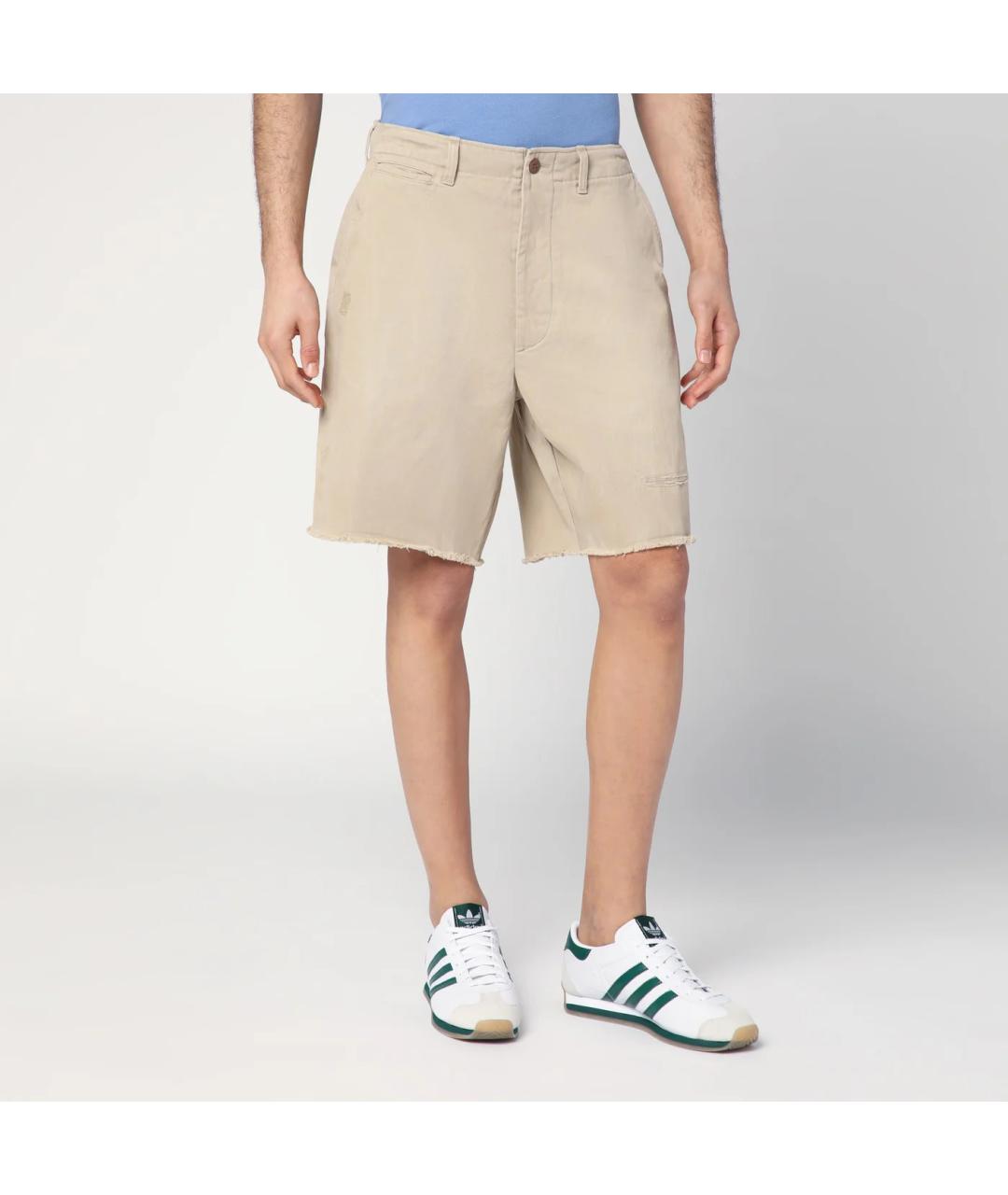 POLO RALPH LAUREN Бежевые хлопковые шорты, фото 3