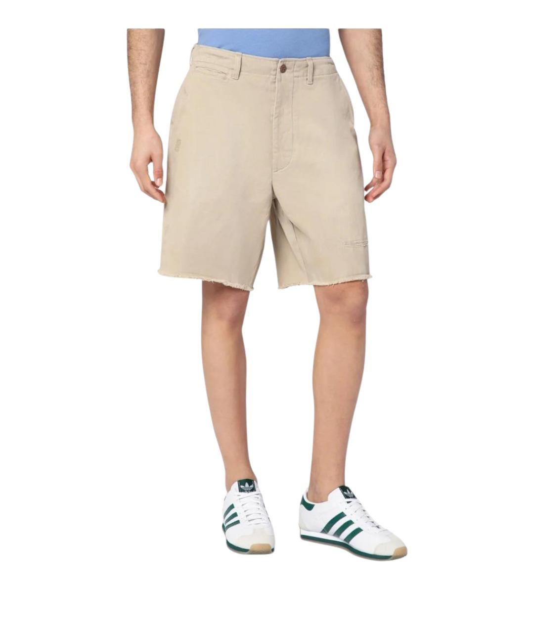 POLO RALPH LAUREN Бежевые хлопковые шорты, фото 1