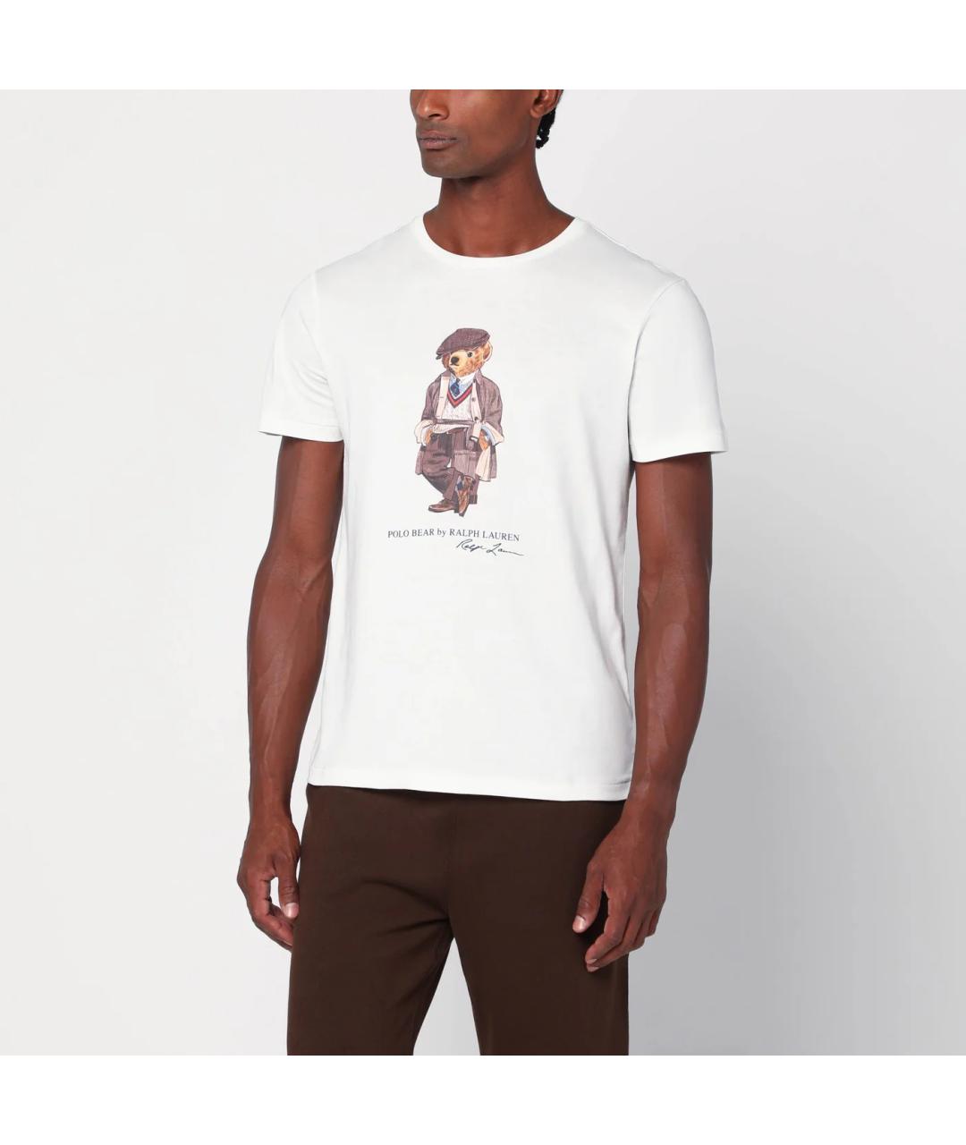 POLO RALPH LAUREN Белая хлопковая футболка, фото 3