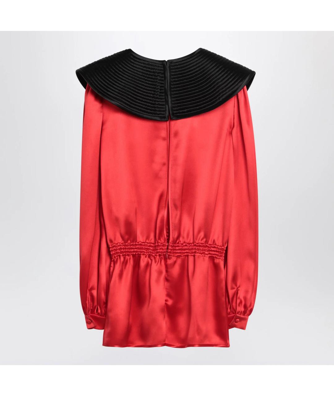VALENTINO Красная шелковая блузы, фото 2