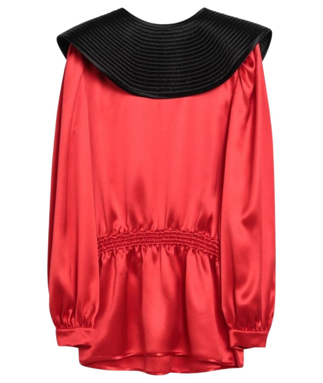 VALENTINO Красная шелковая блузы, фото 1