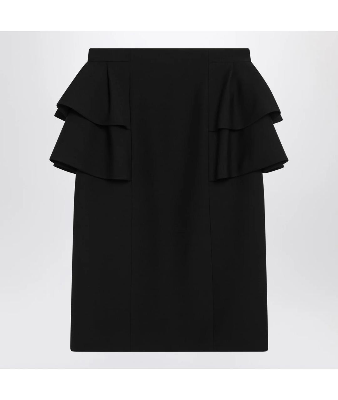 VALENTINO Черная шерстяная юбка миди, фото 3