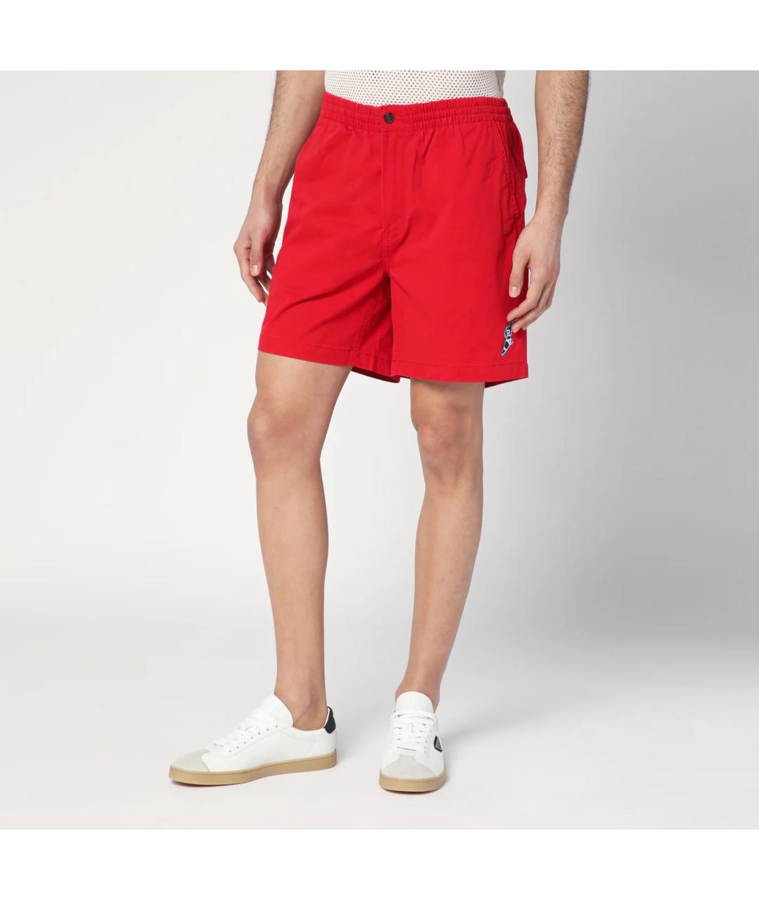 POLO RALPH LAUREN Красные хлопковые шорты, фото 3