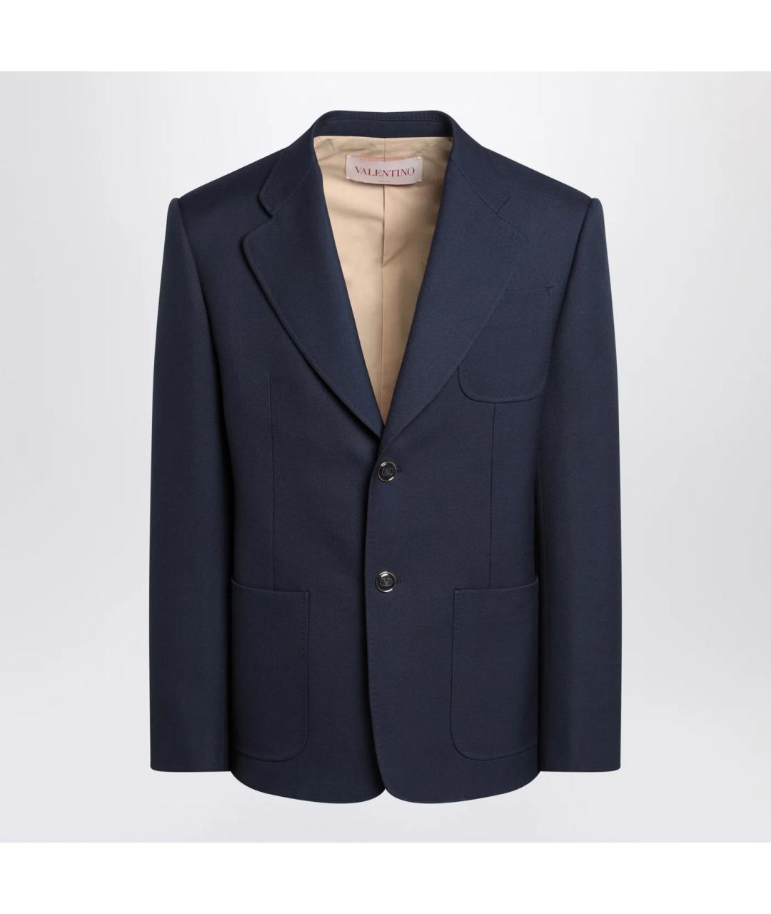 VALENTINO Синий шерстяной пиджак, фото 3