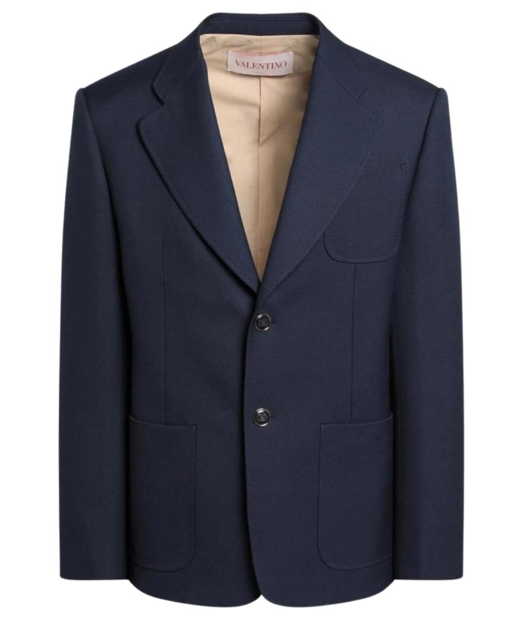 VALENTINO Синий шерстяной пиджак, фото 1