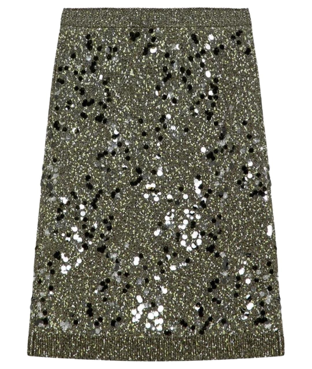 GUCCI Зеленая вискозная юбка миди, фото 1