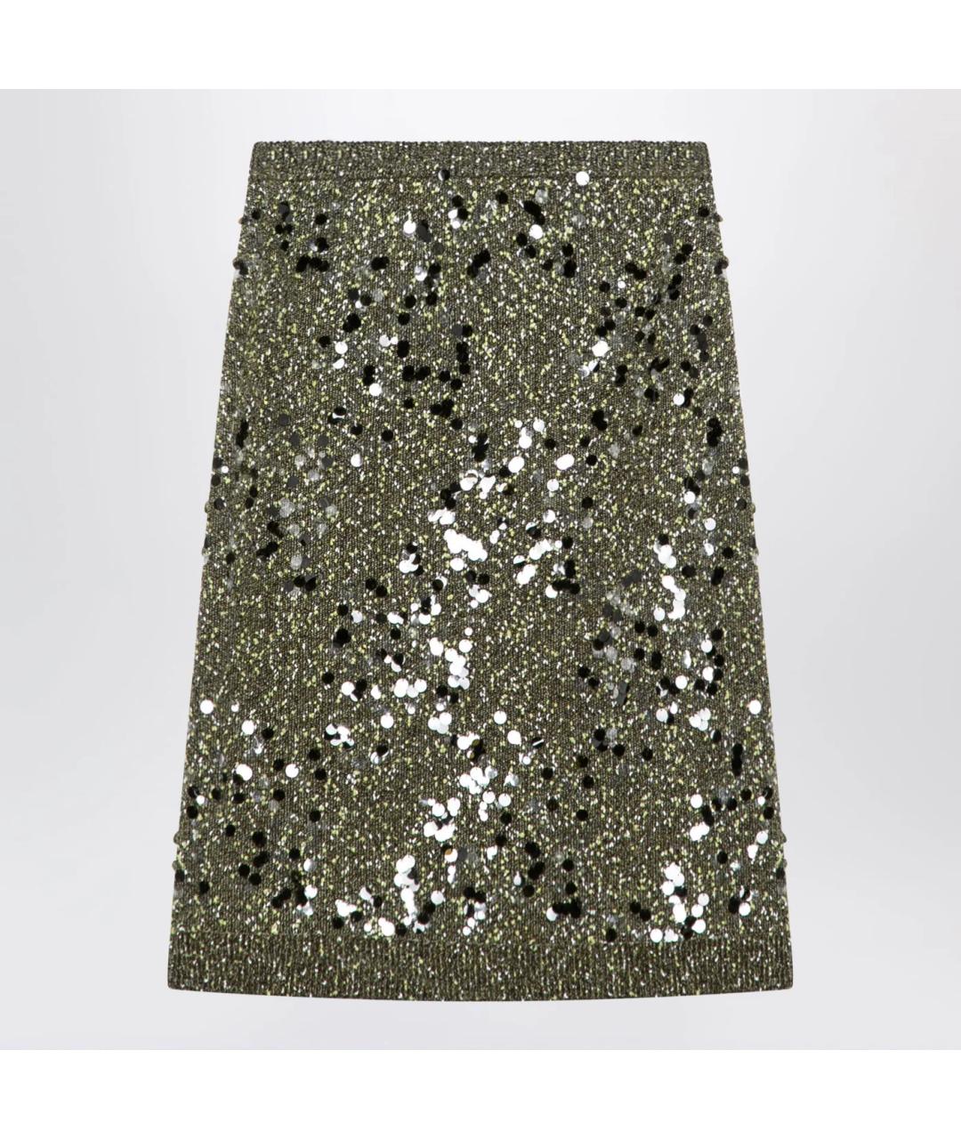 GUCCI Зеленая вискозная юбка миди, фото 2