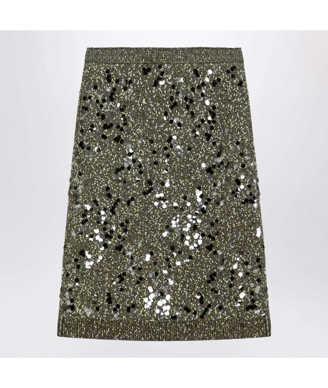 GUCCI Зеленая вискозная юбка миди, фото 3