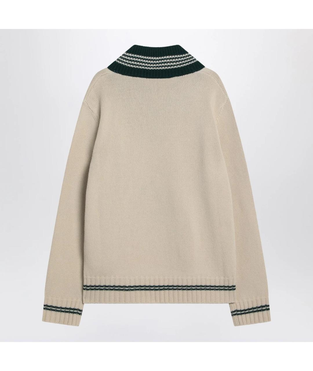 VALENTINO Бежевый шерстяной джемпер / свитер, фото 2