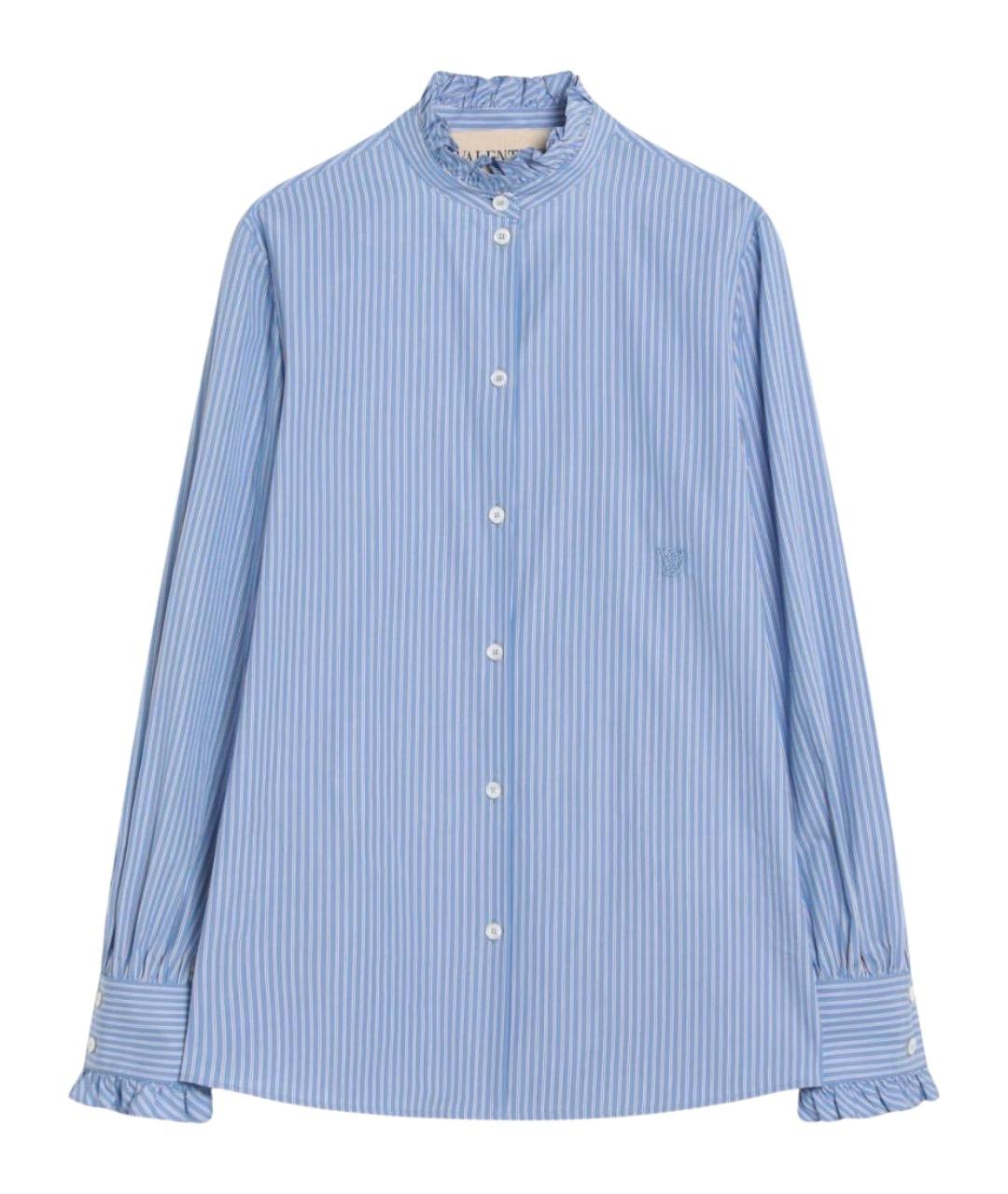 VALENTINO Голубая хлопковая рубашка, фото 1