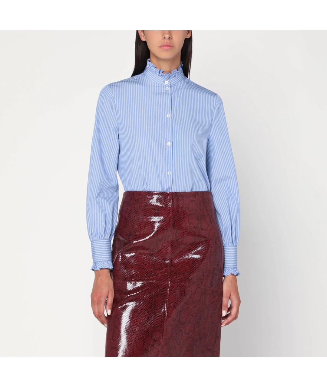 VALENTINO Голубая хлопковая рубашка, фото 3