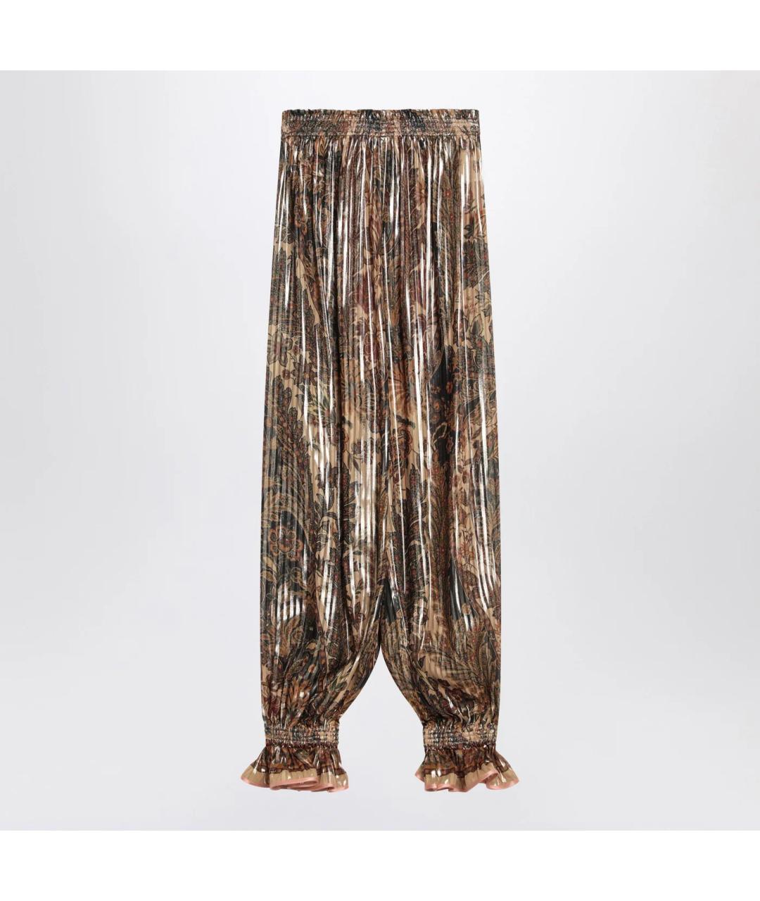 VALENTINO Мульти шелковые брюки широкие, фото 3