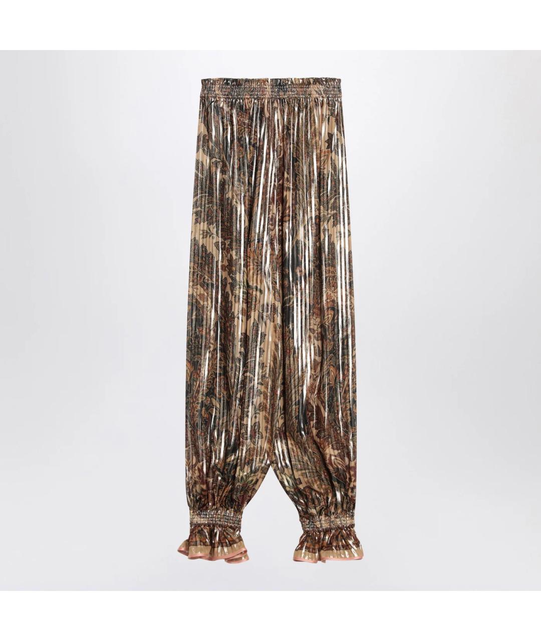 VALENTINO Мульти шелковые брюки широкие, фото 2