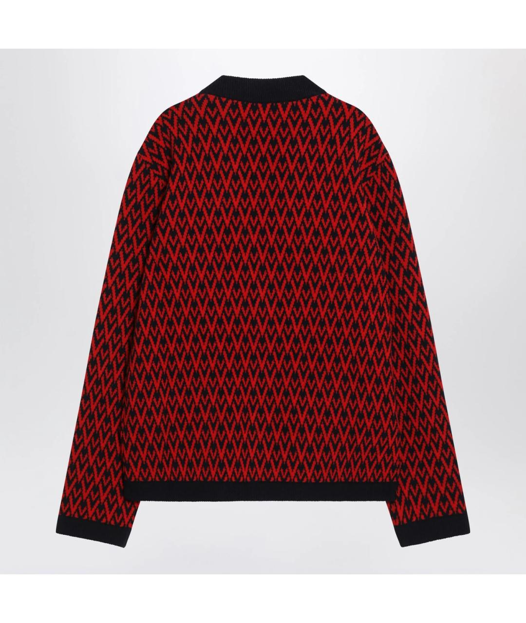 VALENTINO Бордовый шерстяной кардиган, фото 2