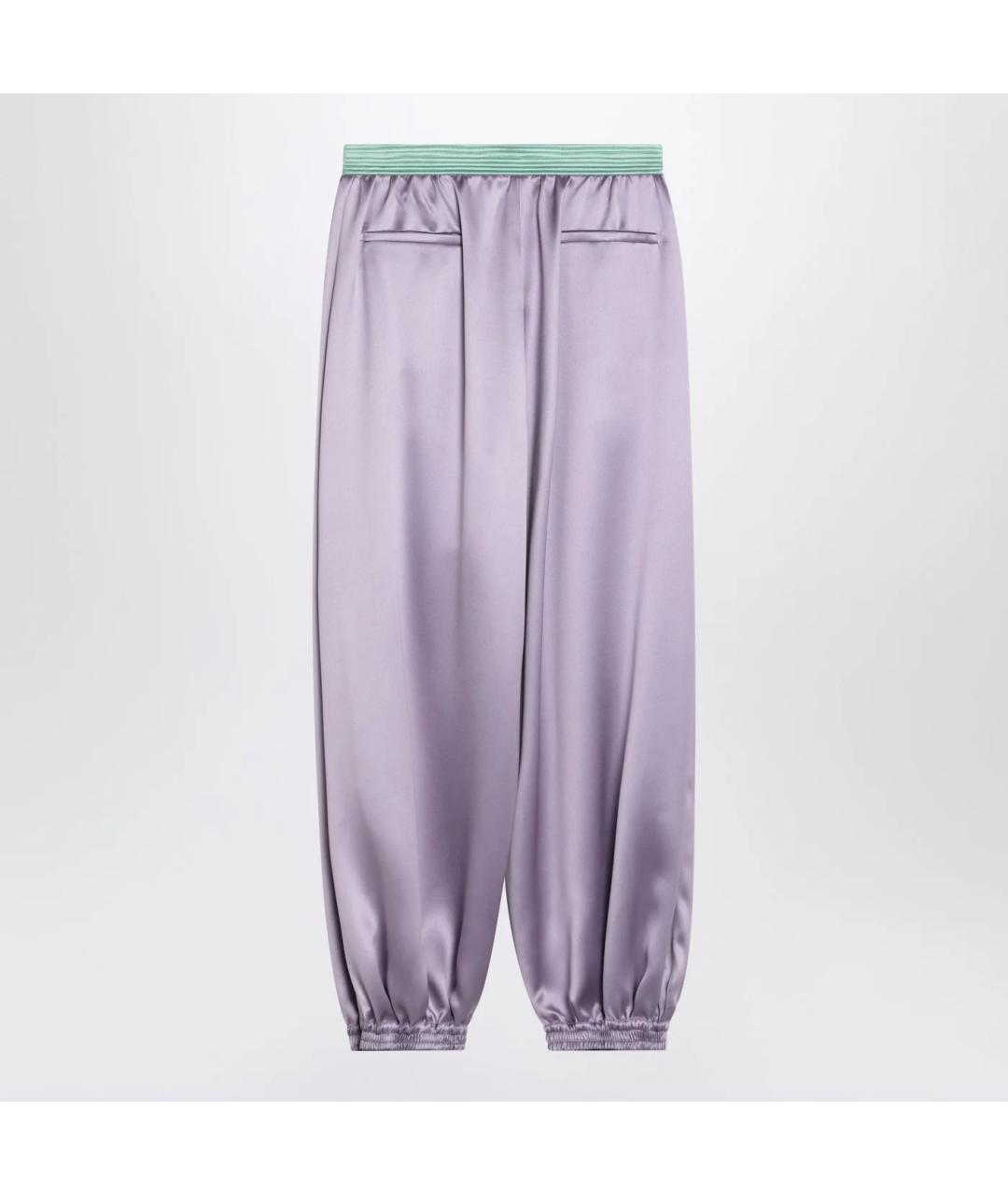 VALENTINO Фиолетовые шелковые брюки широкие, фото 2