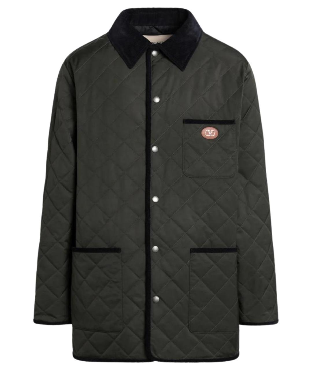 VALENTINO Зеленая полиамидовая куртка, фото 1