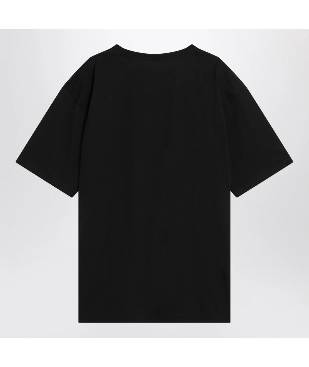 VALENTINO Черная хлопковая футболка, фото 2