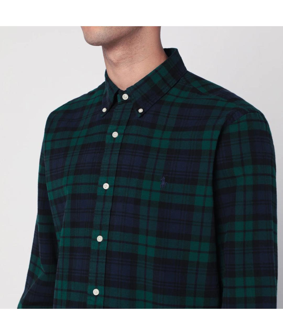 POLO RALPH LAUREN Темно-синяя хлопковая кэжуал рубашка, фото 2