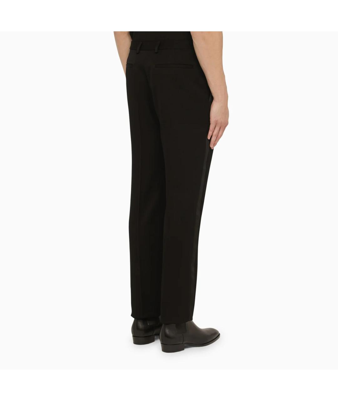 SAINT LAURENT Черные шерстяные классические брюки, фото 2