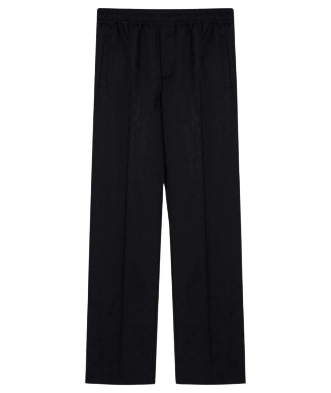 GUCCI Синие полиэстеровые классические брюки, фото 1