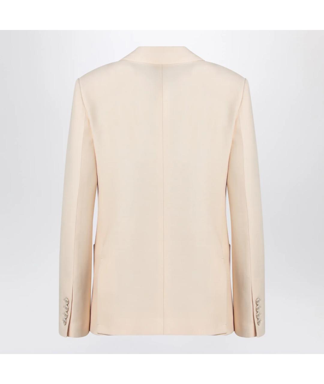 VALENTINO Бежевый шерстяной жакет/пиджак, фото 2