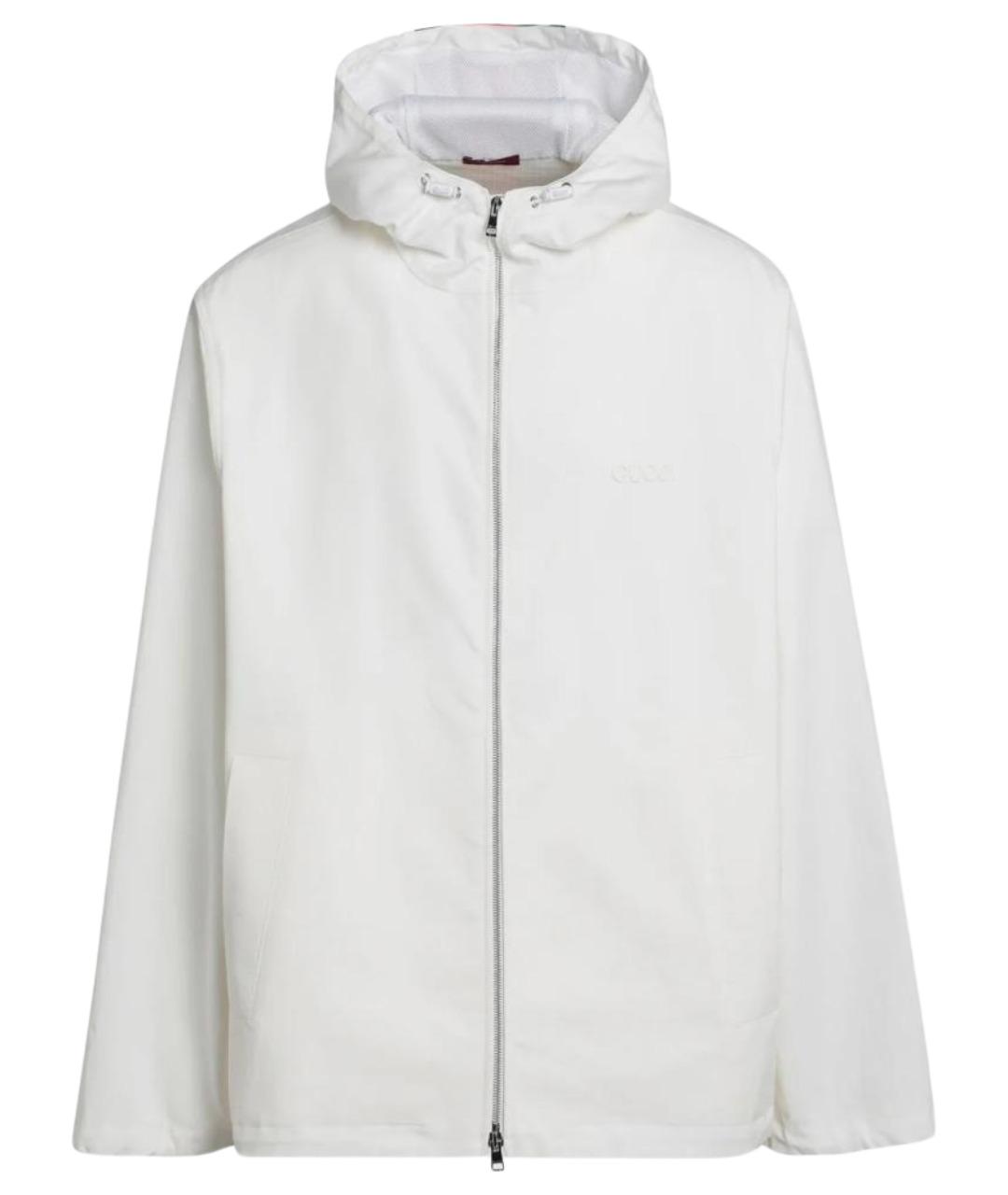 GUCCI Белая хлопковая куртка, фото 1