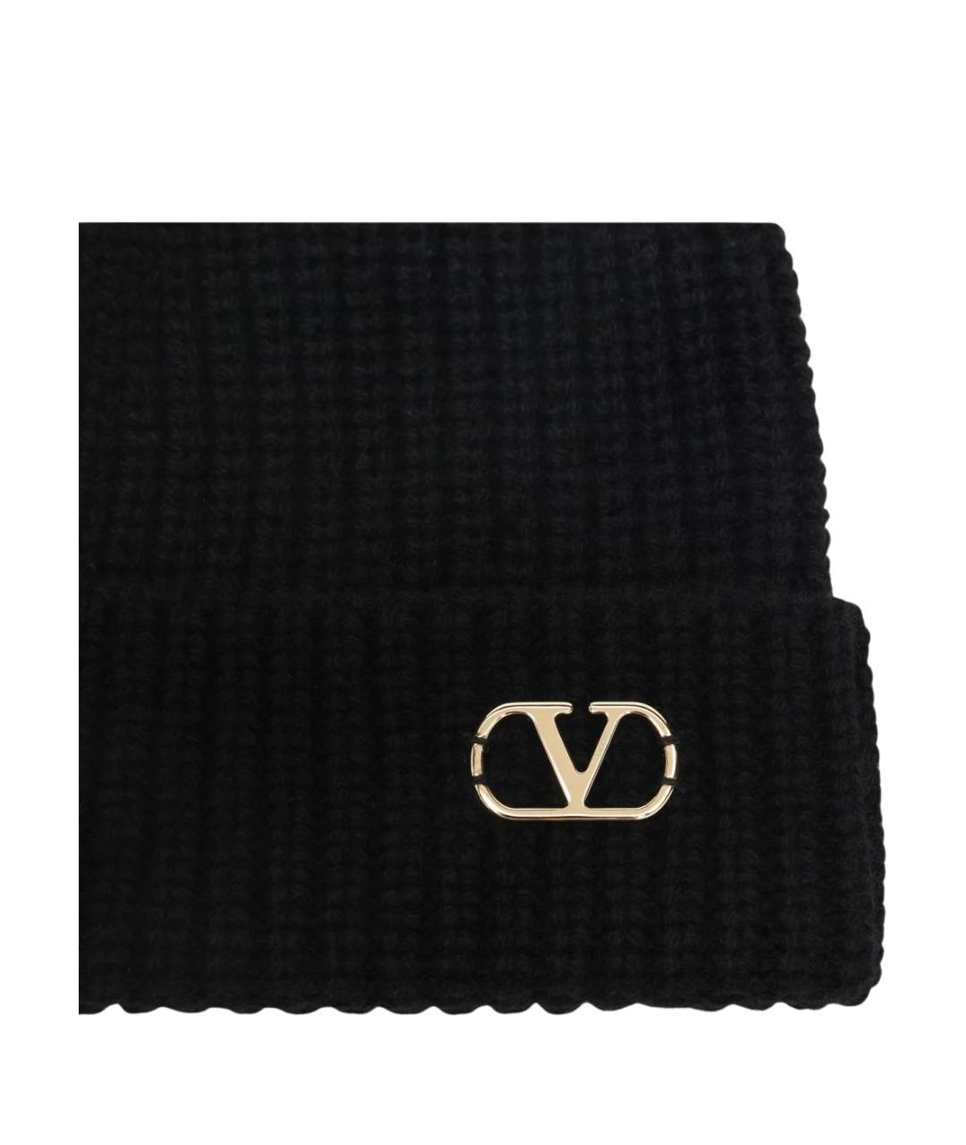 VALENTINO Черная кашемировая шапка, фото 2