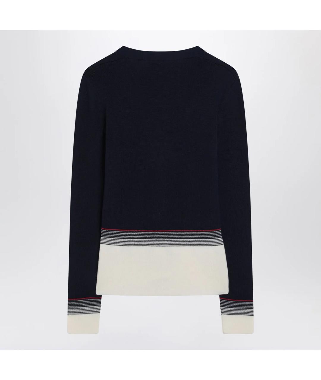 VALENTINO Темно-синий шерстяной кардиган, фото 2