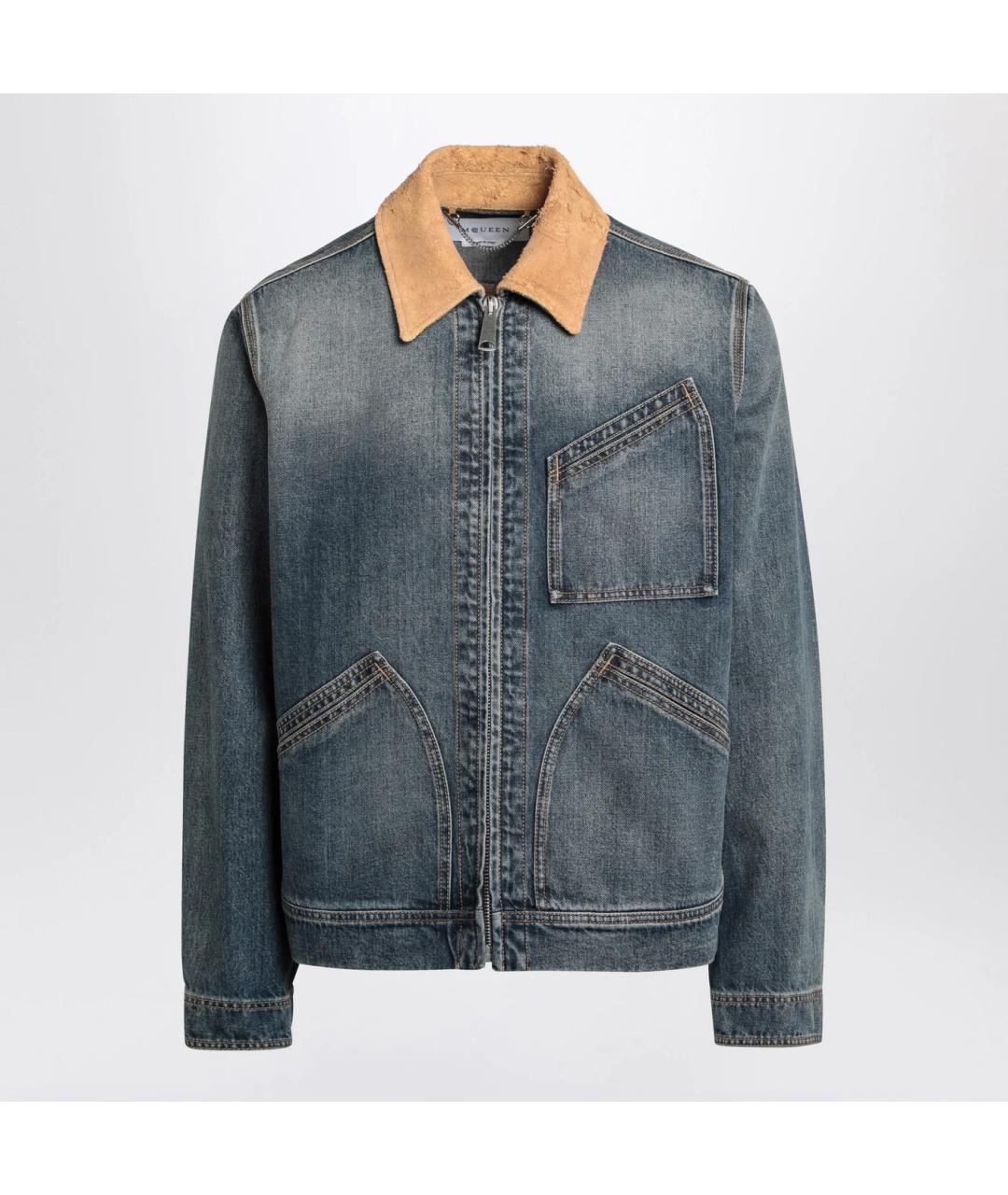 ALEXANDER MCQUEEN Синяя хлопковая куртка, фото 3