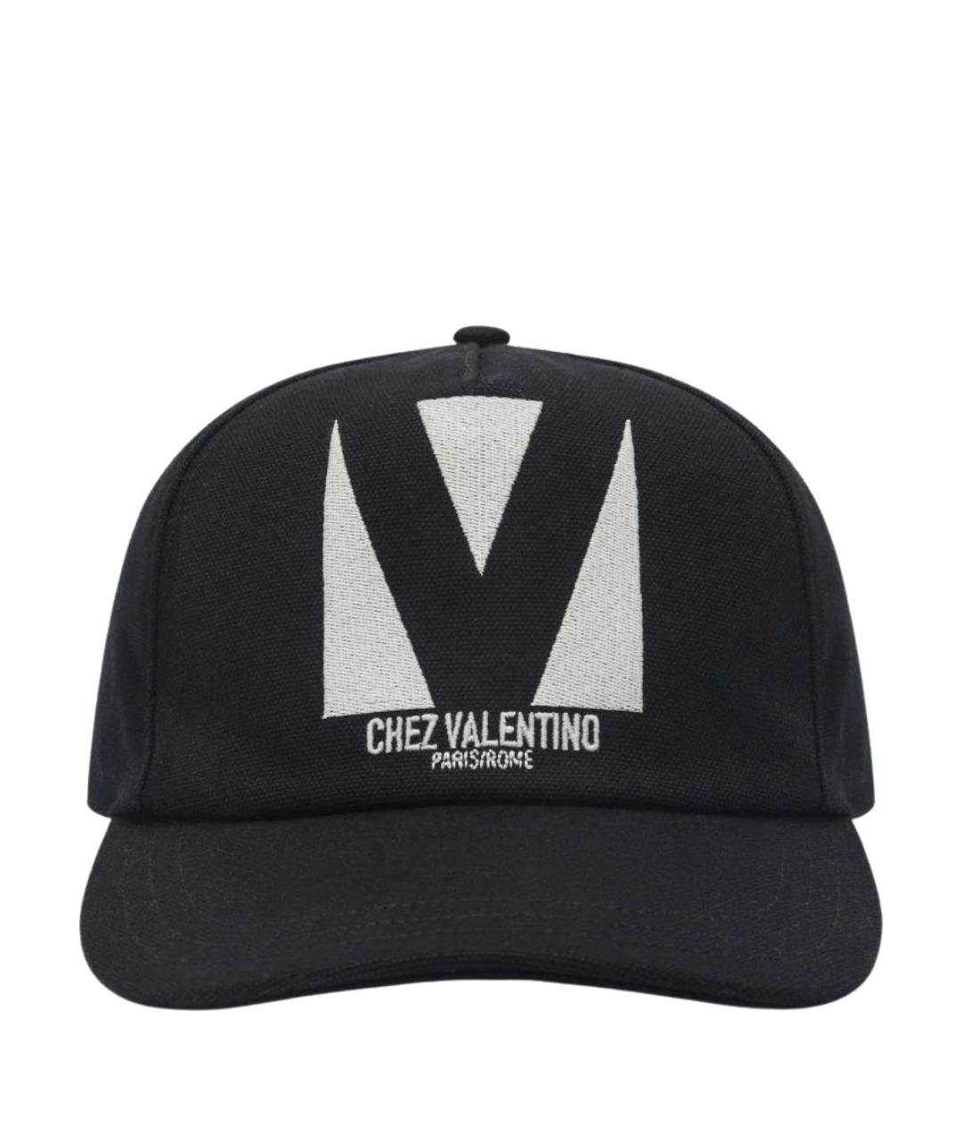 VALENTINO Черная хлопковая кепка/бейсболка, фото 1