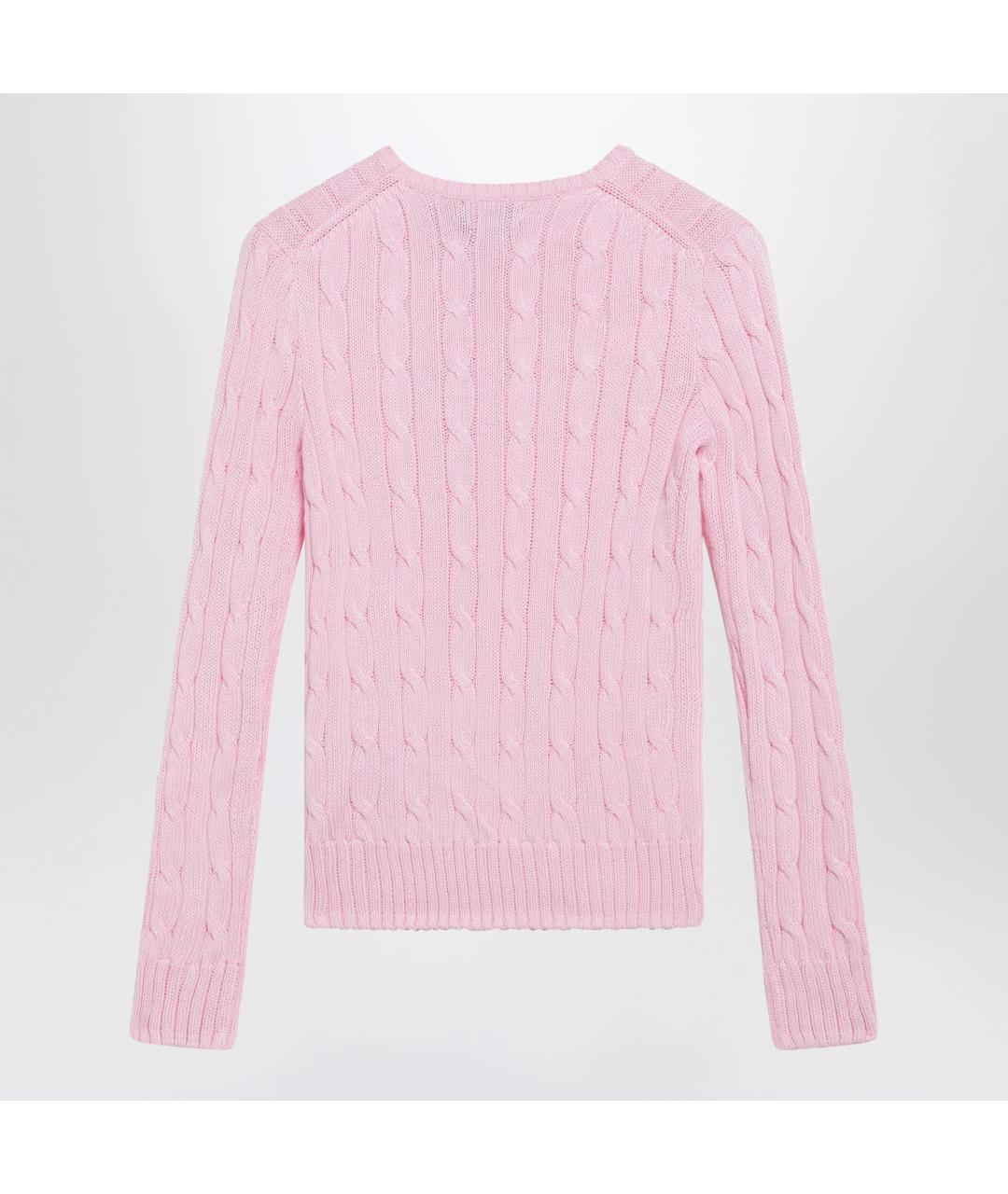 POLO RALPH LAUREN Розовый хлопковый джемпер / свитер, фото 2