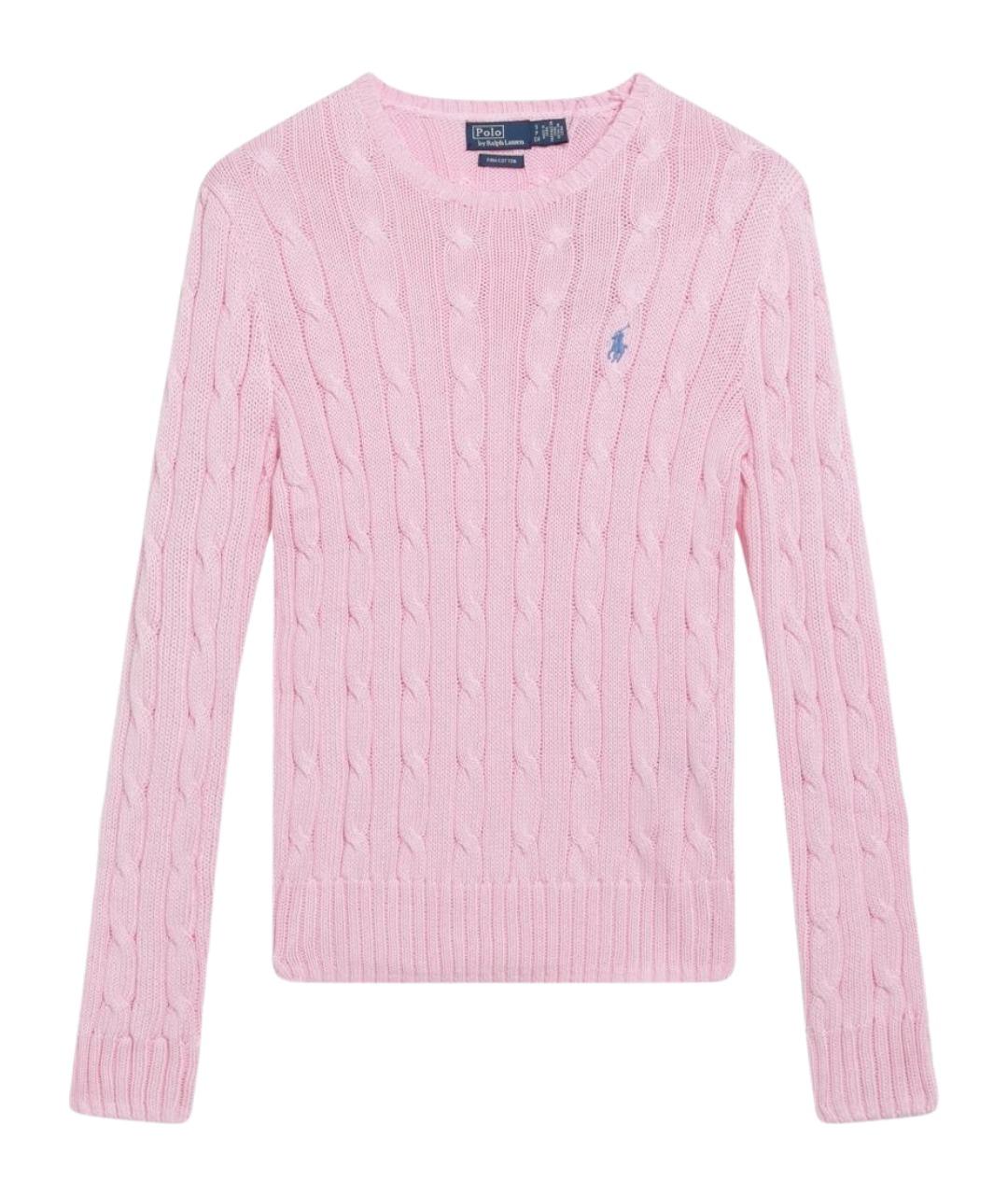 POLO RALPH LAUREN Розовый хлопковый джемпер / свитер, фото 1