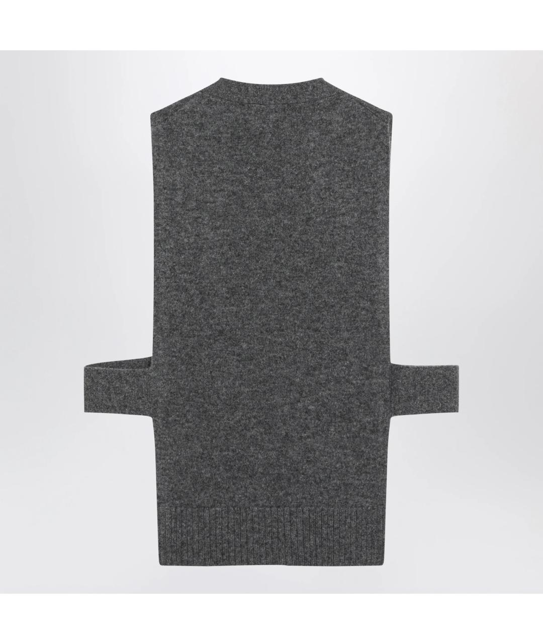 MIU MIU Серый кашемировый кардиган, фото 2