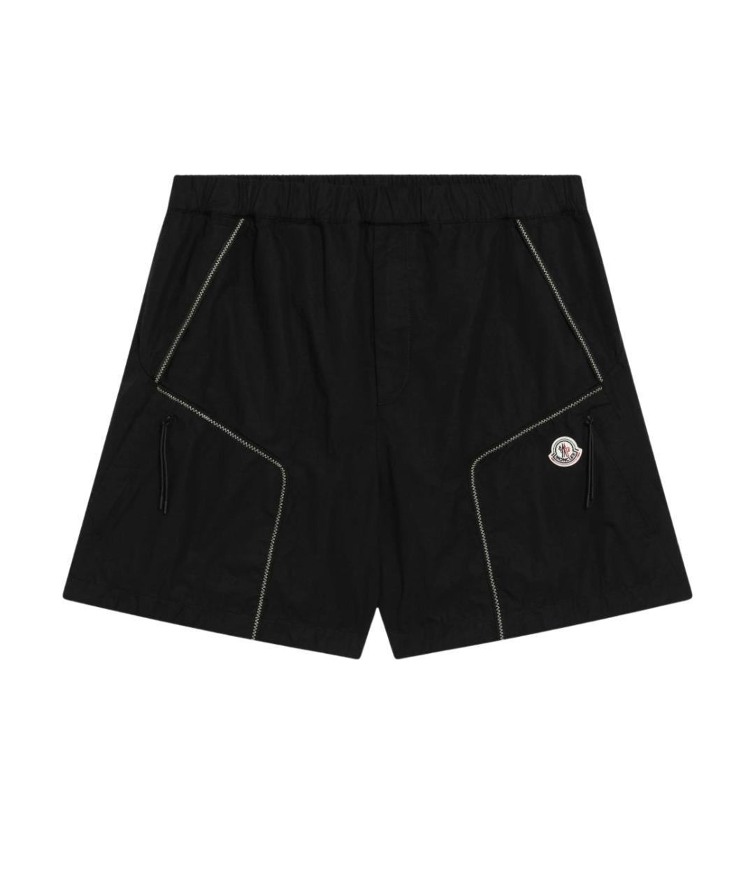 MONCLER Черные полиамидовые шорты, фото 1