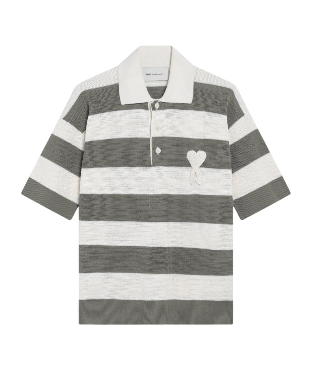 Ami Paris Серая хлопковая футболка, фото 1