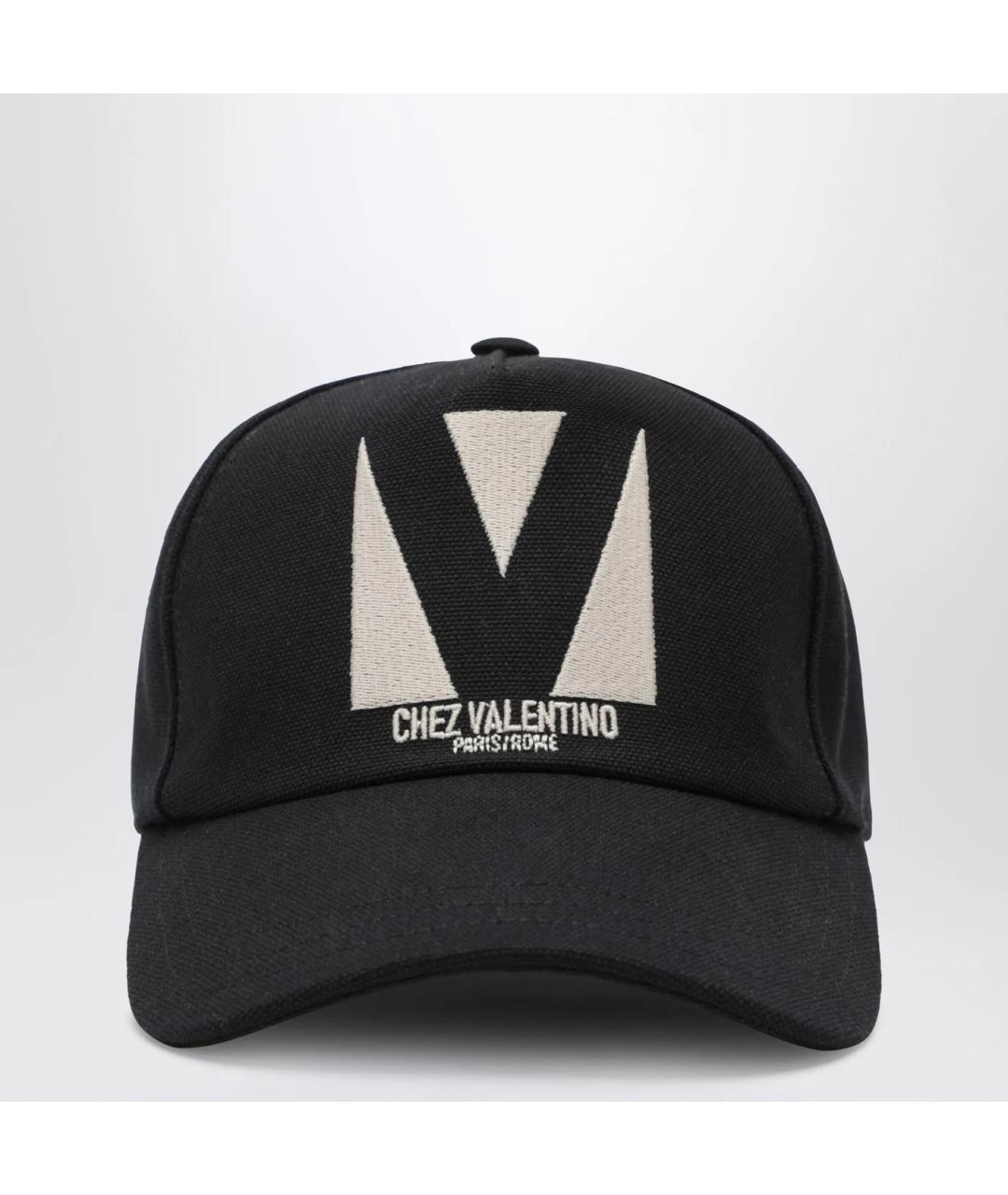 VALENTINO Черная хлопковая кепка, фото 3