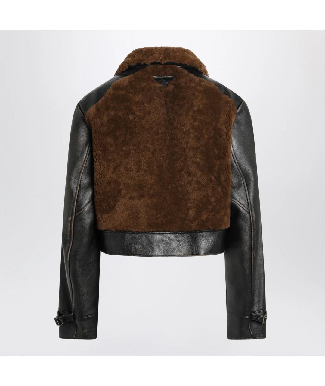 PRADA Черная кожаная куртка, фото 2