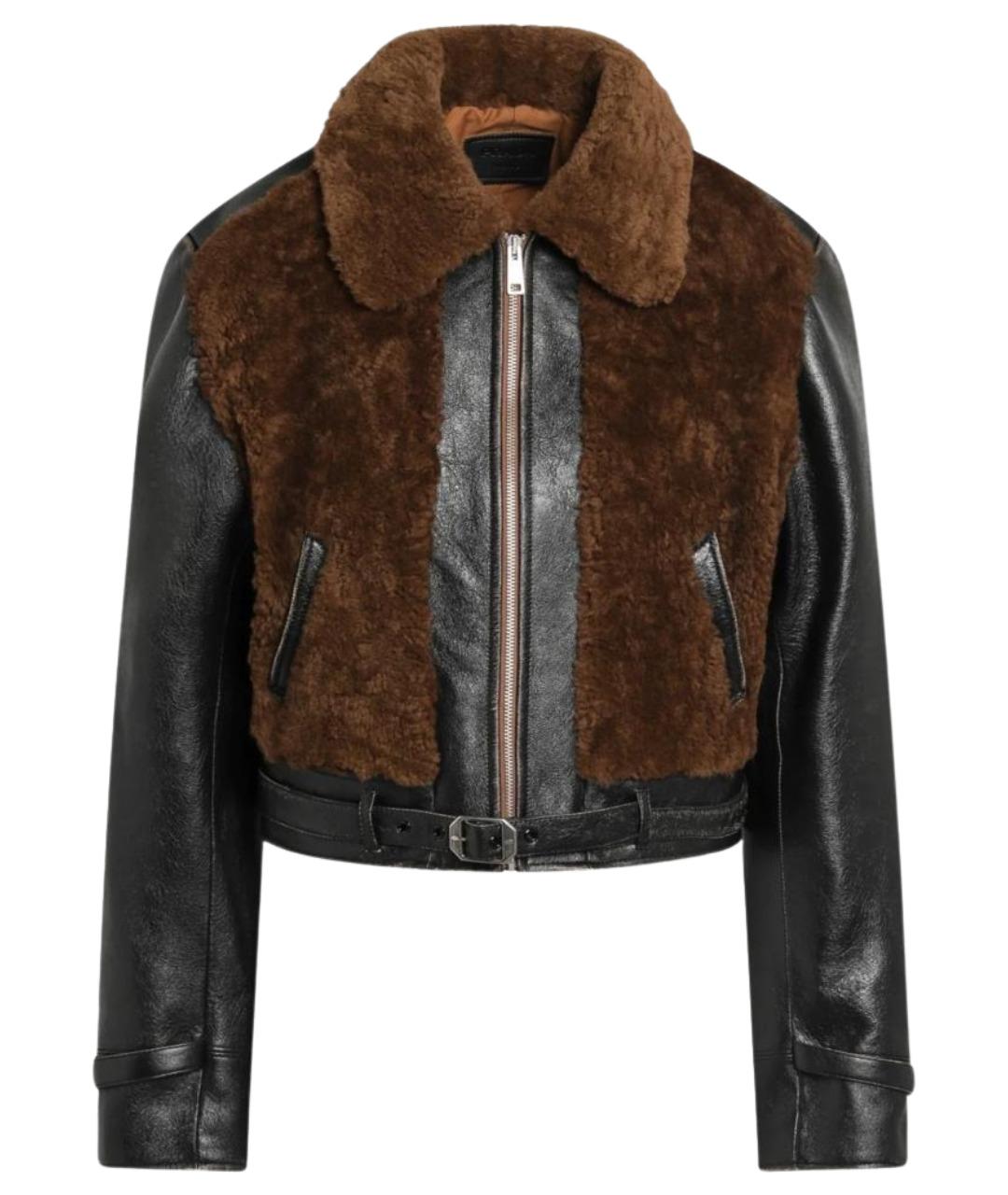 PRADA Черная кожаная куртка, фото 1