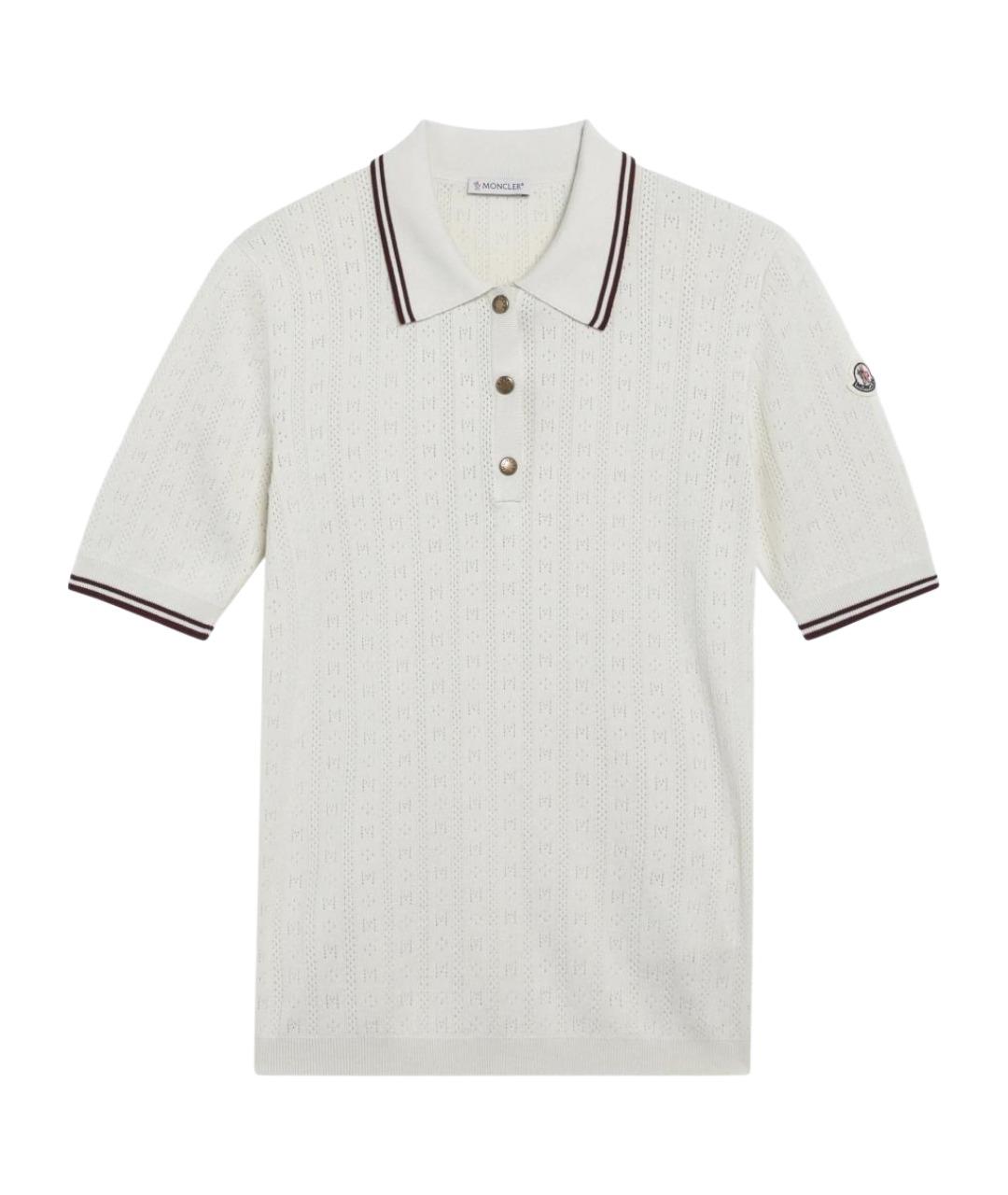 MONCLER Белая хлопковая футболка, фото 1
