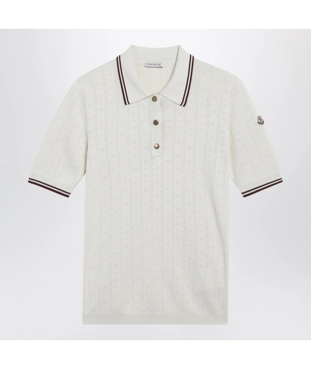 MONCLER Белая хлопковая футболка, фото 3