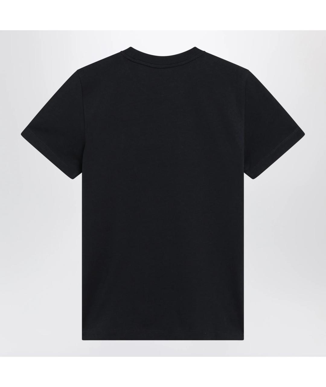 MONCLER Темно-синяя хлопковая футболка, фото 2