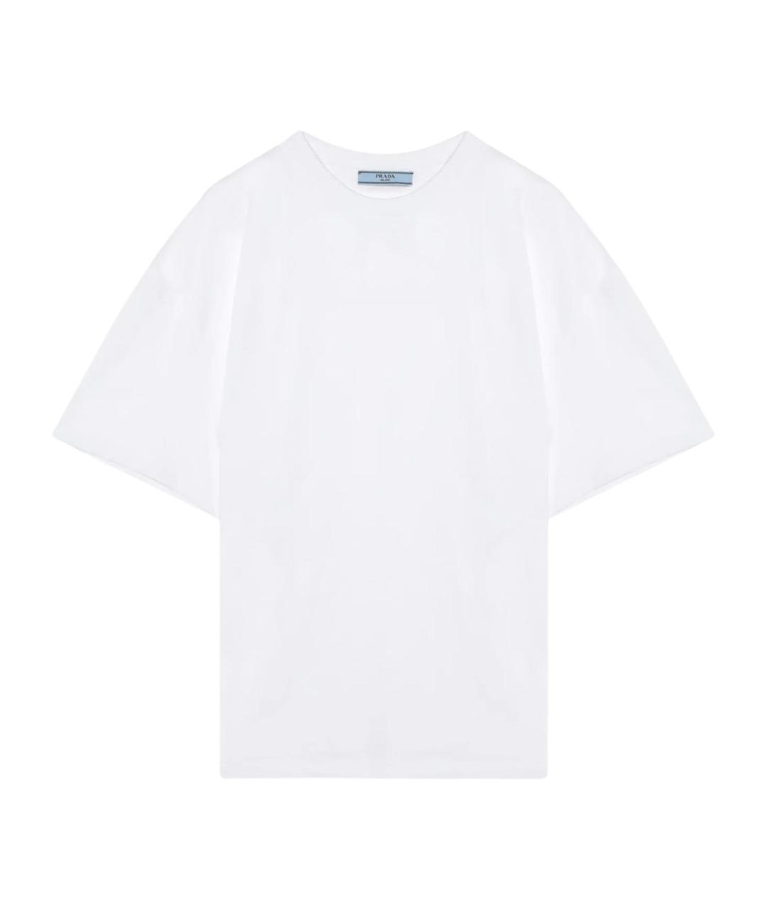 PRADA Белая хлопковая футболка, фото 1