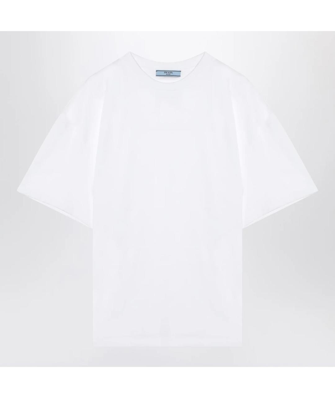 PRADA Белая хлопковая футболка, фото 3