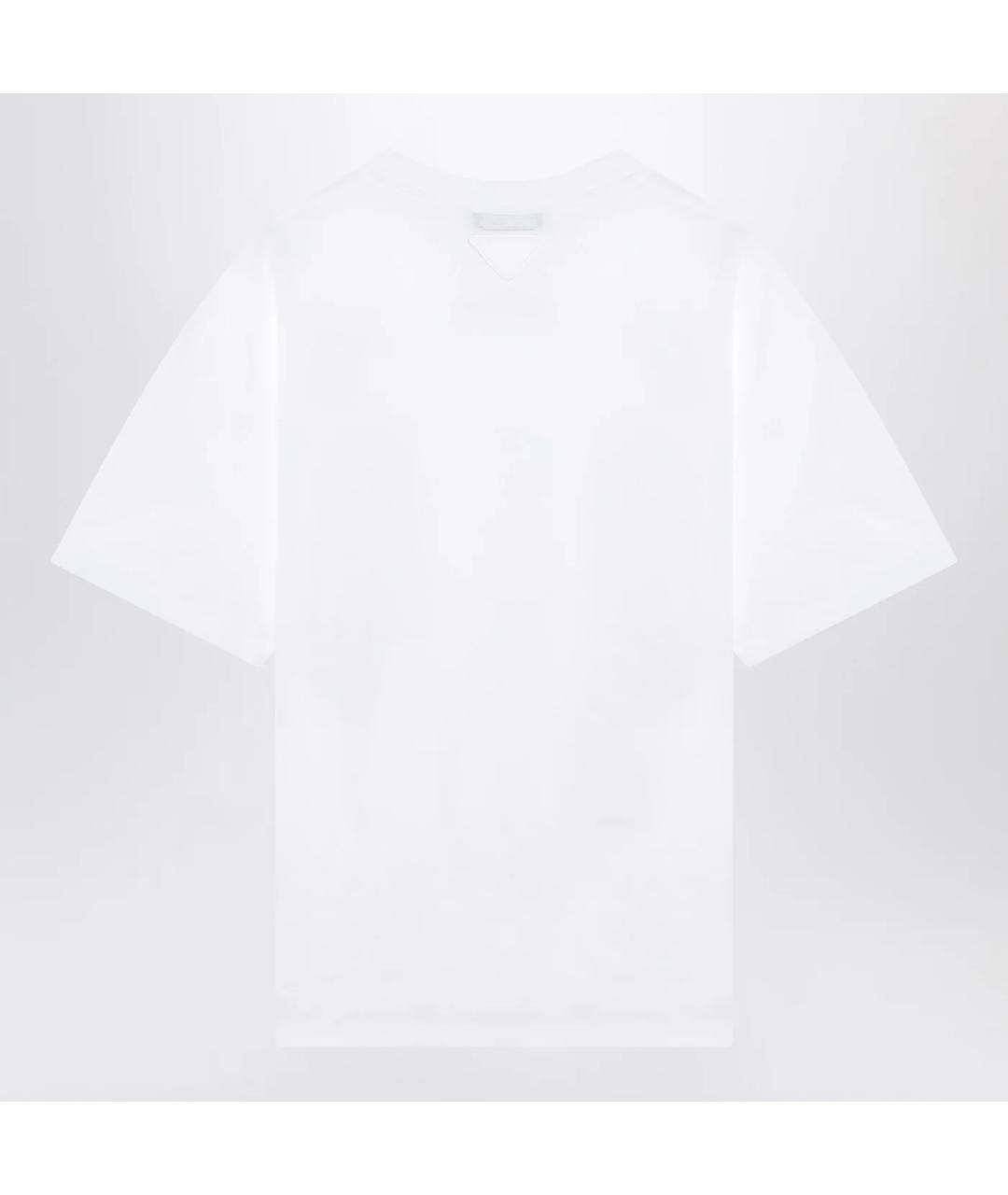 PRADA Белая хлопковая футболка, фото 2