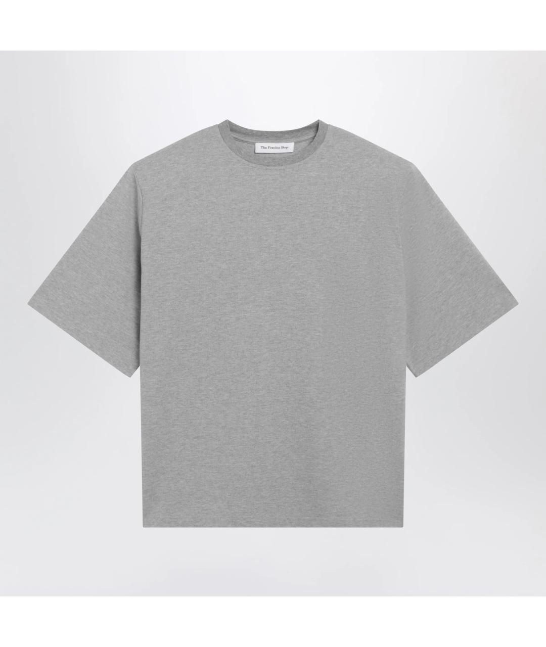 THE FRANKIE SHOP Серая хлопковая футболка, фото 3