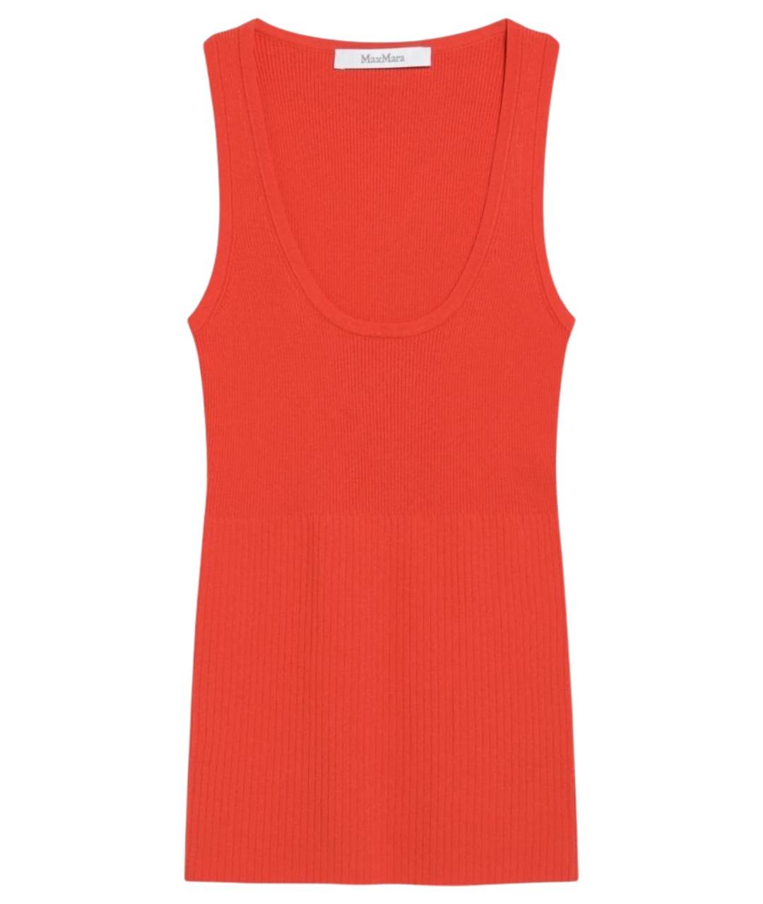 MAX MARA Красная вискозная майка, фото 1