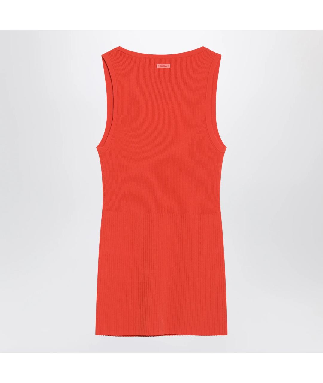 MAX MARA Красная вискозная майка, фото 2