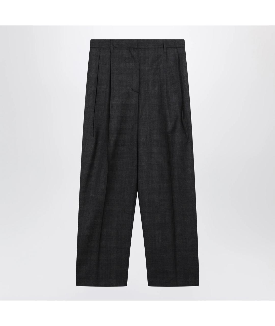 PRADA Мульти шерстяные прямые брюки, фото 3