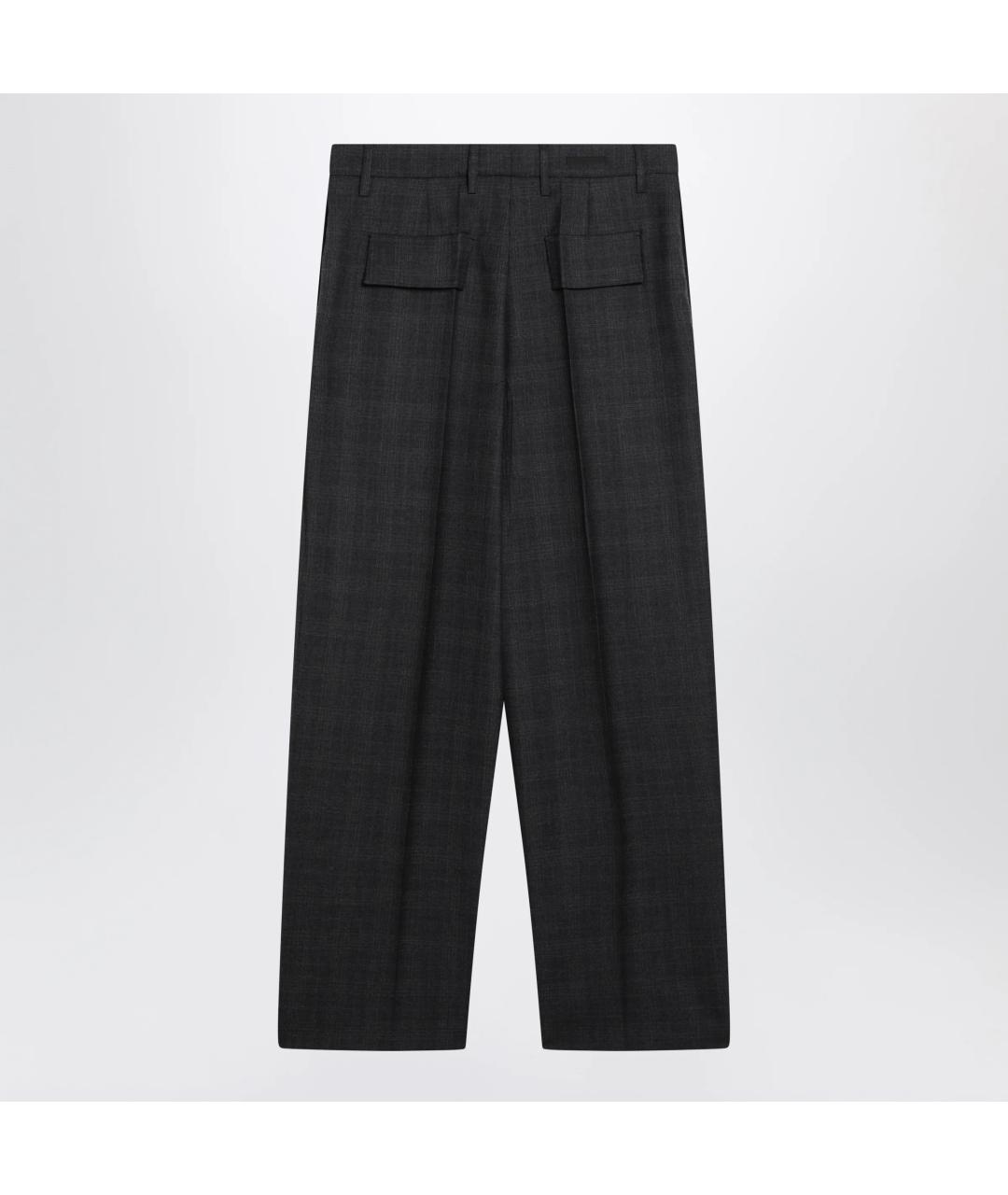 PRADA Мульти шерстяные прямые брюки, фото 2