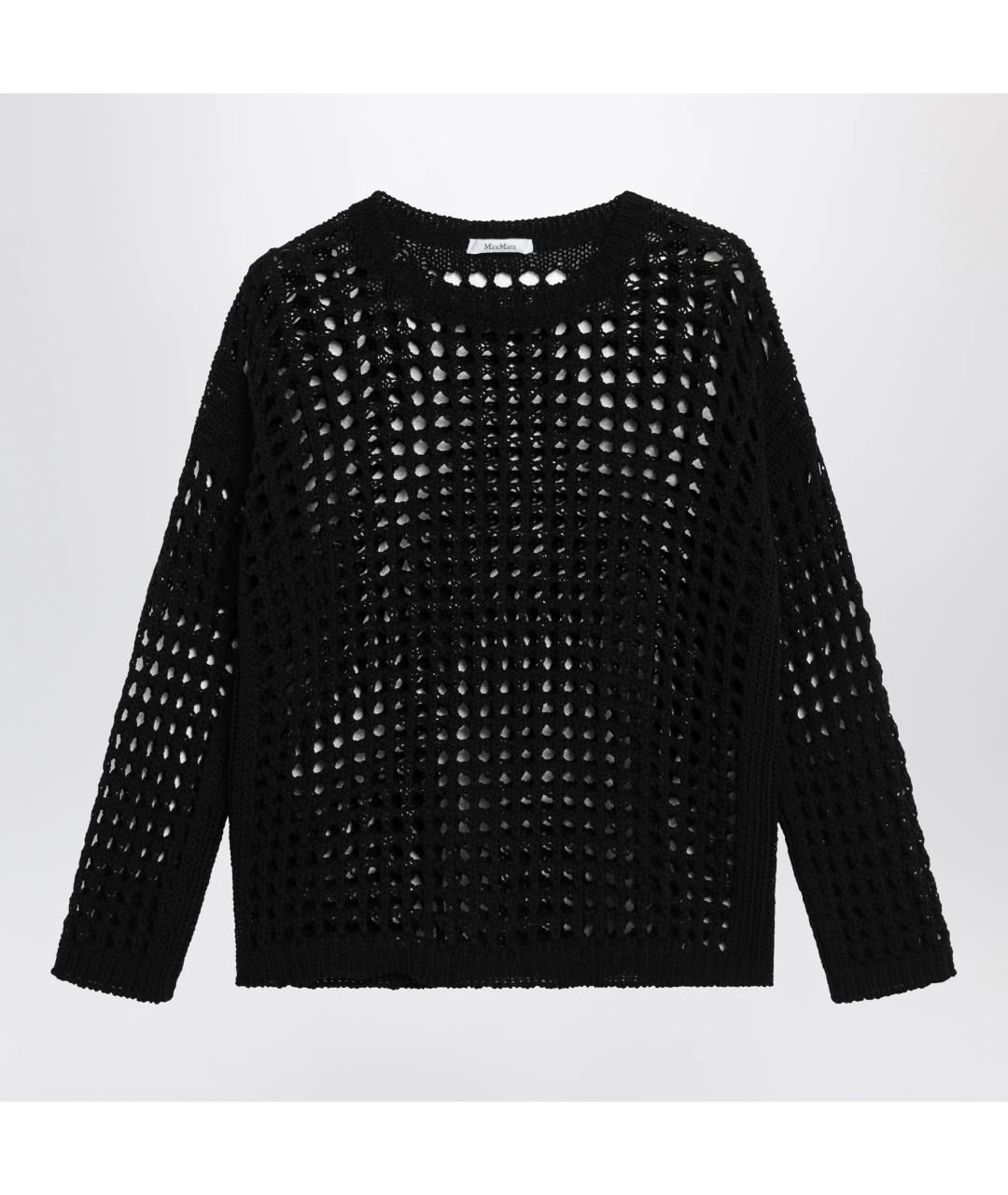 MAX MARA Черный хлопковый джемпер / свитер, фото 3